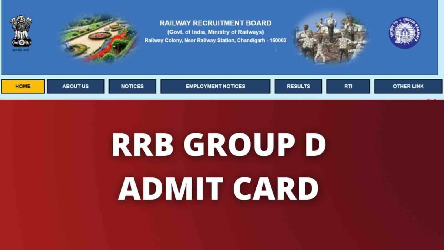 rrb d group admit card